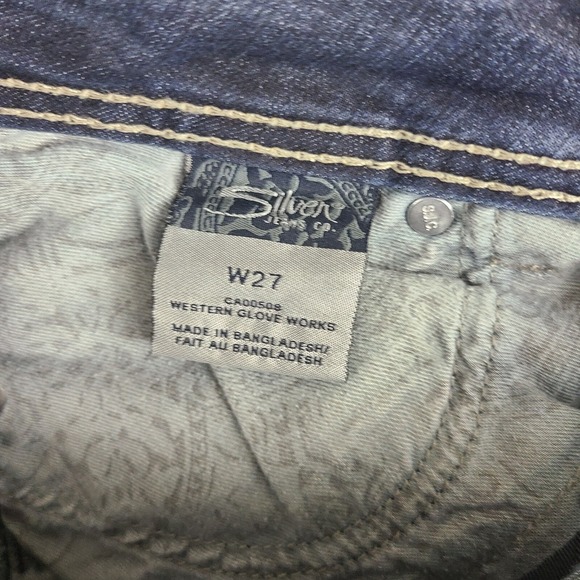 Silver Jeans Womens 27 Blue Suki Capri Dark Wash Denim - Picture 8 of 13